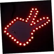 Luxshiny 1 Set Automotive Finger Light with Remote Gesture LED Warning Light for Rear Window Sturdy Materials Compatible with Various Vehicle Models