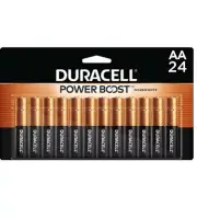 Duracell AA 24 Coppertop Batteries with PowerBoost Ingredients, Alkaline