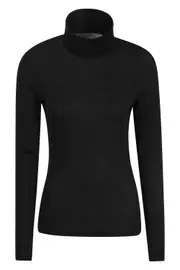 Womens Merino Roll Neck Top