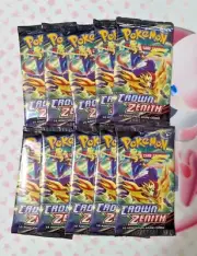 10 Booster Packs of Pokemon TCG Crown Zenith CZ English Factory Sealed