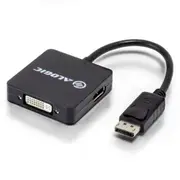 Alogic DP-DPDVIHD-ADP 3 in 1 DisplayPort to DisplayPort HDMI DVI Adapter Male to 3 Female