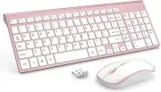 Wireless Keyboard and Mouse Combo J Compact Full-Size Keyboard and Mouse 2400
