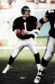 Jeff George Atlants Falcons drops back to pass 1990s Old Photo 6