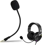 Microphone Compatible with SteelSeries Arctis 1, Replacement Mic for Gaming Headphones with Foam Cover Reduce Noise Clarity Sound 3.5mm Detachable Boom Mic for Wireless and Wired Headsets (Black)