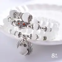 在飛比找momo購物網優惠-【89 zone】法式古典多層貓眼石 手串 手鍊 手環(白)