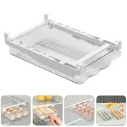 Freezer Organizer Bins Egg Tray Fridge Clear Egg Storage Box Egg Drawer Storage