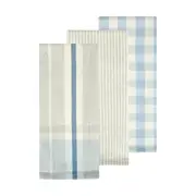 3 Pack Blue Patterned Tea Towels