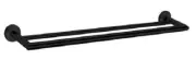 Nero DOLCE DOUBLE TOWEL RAIL 700mm 304-Stainless Steel, High Quality MATTE BLACK