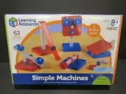 Simple Machines LEARNING RESOURES 5 Models 63 Piece-ENGINEERING SKILLS Age 8+