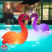 TIALLY Solar Flamingo Floating Pool Lights - Light Up Pink Flamingo Pool Floa