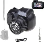 Zoomu Mini Camera Keychain, 1080p Small Nostalgia Retro Digital Camera with 8 Filters, with Led Flash Light and Hd Screen for Travel Study Recording (NO Card)