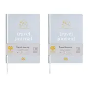 2x Spirax Platinum Inspo A5 100gsm Paper Hardcover Journal 192 Page Travel