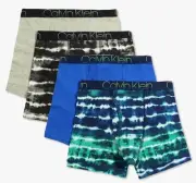 Calvin Klein Boy`s 4 Pack Boxer Briefs Size Small (6-7) NWT