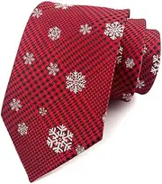 [AIKOTIES] Unique Jacquard Christmas Ties For Men New Year Xmas Party Snowman Necktie ac8586