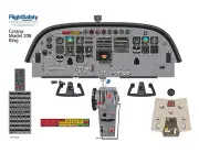 Cessna Grand Cravan 208 with Conventional Intruments Cockpit Poster 24"x36"