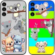 2 Pcs Cute Koala Printed TPU Gel Slim Back Phone Case Cover (for Samsung Galaxy A25 5G)