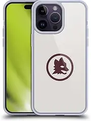Head Case Designs Officially Licensed AS Roma Maroon Wolf 2024/25 Graphic Logo Soft Gel Case Compatible with Apple iPhone 14 Pro Max