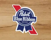 PBR Pabst Blue Ribbon Beer Logo Premium Quality Vinyl Large Sticker Decal 4 inch