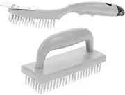 GALPADA 2Pcs Grill Cleaning Brush Durable BBQ Tool for Easy Cleaning of All Grill Types Multi Function Wire Brush with Ergonomic Handle for Outdoor BBQ