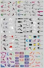 Lines Nail Stickers | Nail Water Transfer Decals French Tip Abstract Swirl Stripe - Ribbon Lines Nail Applique, Colorful Swirl Print Decal, Manicure Slider for Woman Girl