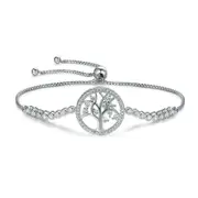 Silver plating Tree of Life Tennis Bracelet Women Adjustable Link Chain Bracelet Jewelry
