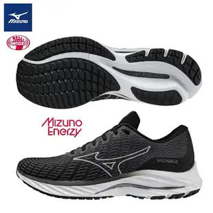 MIZUNO WAVE RIDER 26 SSW 男鞋 慢跑 超寬楦 黑 J1GC227602