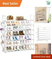 Adjustable 7-Tier Shoe Storage Rack - Large Capacity Entryway Solution
