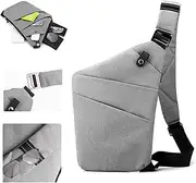 [Elloy Doc] Anti Theft Travel Bag, Travel Purses Anti Theft Safe Slim Sling CrossBody Bag, Personal Flex Bag for Men&Women
