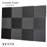 1pc 12"x12" Acoustic Foam Soundproof Panels - Studio, Bar, KTV Soundproof Wedges