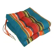 16 In Outdoor Spun Polyester Square Tufted Chair Cushions Set of 2