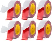 3M Venture Tape Double Coated Sided PET Tape RED 514CW (6 Pack) 38mm x 55m