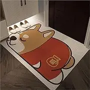 Embossed Entrance Door Mat, Shape Non-Slip Dirt Trapper PVC Spaghetti Mat with Rubber Base, Jet Washable, Quick-Drying Doormat Drainage