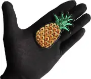 Patch (Iron-On/Sew-On) Pineapple Patch, Fruit, Island, Childrens Patch 2"x3.5"