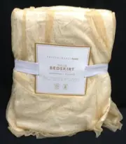 Pottery Barn Teen PBT Tulle Sparkle Gold QUEEN Bed Skirt NEW