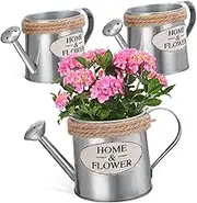 LIFKICH 3pcs Rustic Watering Can Flower Vase Decorative Iron Pot for Tabletop Arrangements Compact Design for Fresh Dried Floral Displays Versatile Home Decor Accent
