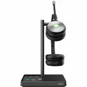 YEALINK WH62 Dual UC TEAMS DECT Wirelss Headset, Busylight On Headset, Leather E