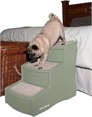 Pet Gear Easy Step III Pet Stairs, 3 Step for Cats/Dogs, Removable Washable Carpet Treads, for Pets Up to 150lbs, No Tools Required, Available in 6 Colors