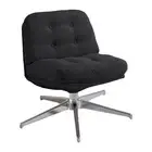 Armless Office Chair Computer Task Chair 360 Degree Swivel Chair for Living Room