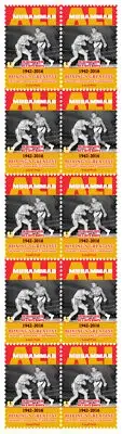 MUHAMMAD ALI v JERRY QUARRY 1970 BOXING GREAT STRIP OF 10 MINT VIGNETTE STAMPS
