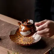 Handmade Chinese Retro Ceramic Kung Fu Tea Set Teapot Tea Mat Tea Plate