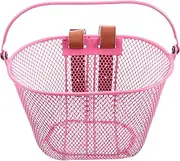 ifundom Metal Bike Basket: Front Handlebar Bicycle Basket - Iron Storage Organizer for Children's Bikes and Scooters Easy Installation