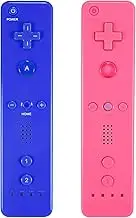AUFGLO Wii Controller 2 Pack Wii Remote with Silicone Case and Wrist Strap (pink+blue)