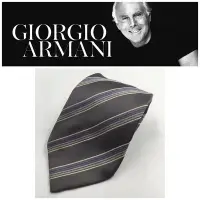 在飛比找Yahoo!奇摩拍賣優惠-【皮老闆二店】二手真品 GIORGIO ARMANI 領帶 