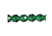 25 Emerald Faceted Round Glass Beads 8MM