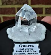 QUARTZ CRYSTAL CLUSTER WITH ENHYDROS AND MICRO TWINS LAB-GROWN IN CLEVELAND OHIO
