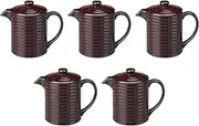 Set of 5 [TA] Yasuragi Juji Shintomo (Extra Large) 39.4 fl oz (1,000 cc) [21.3 x 12.6 x 18.6 cm | Jujiji Heat Resistant ABS Resin Heat Resistant Setomonohonpo