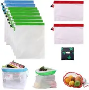Mesh Produce Bags 10 pieces Eco Friendly Bags with Carrying Tote