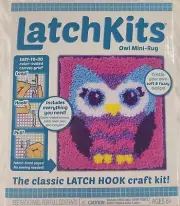 Latchkits Owl mini rug hook and latch crafts