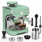 Espresso Machine with Grinder, 15 Bar Espresso Machine with Steam Wand for La...