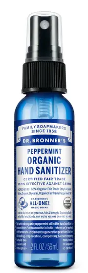 Dr. Bronners Organic Hand Sanitizer - Peppermint | 59ML / Peppermint